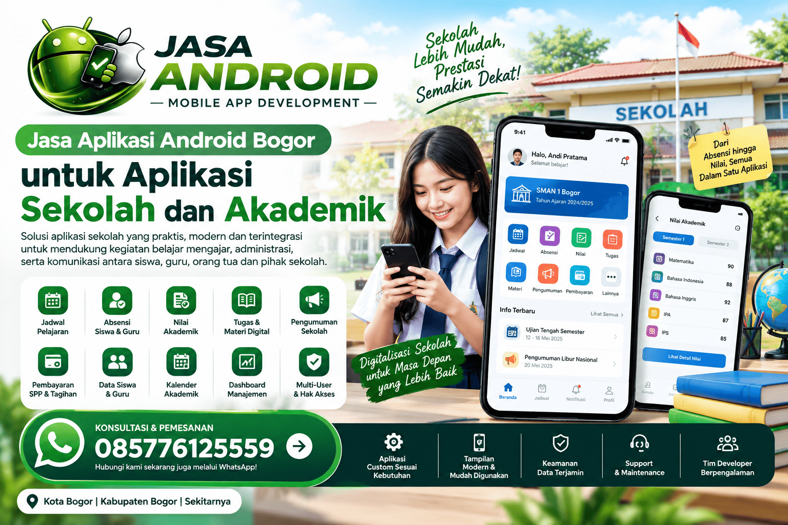 Jasa Aplikasi Android Bogor untuk Aplikasi Sekolah dan Akademik